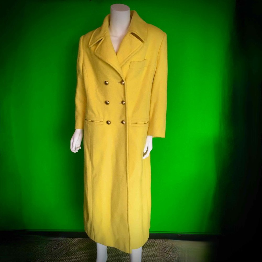 Vintage Women's Yellow Winter Coat